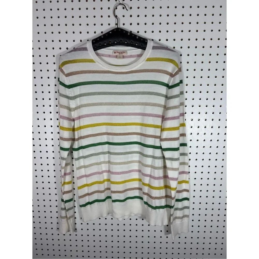 Brooks Brothers red fleece striped sweater size L